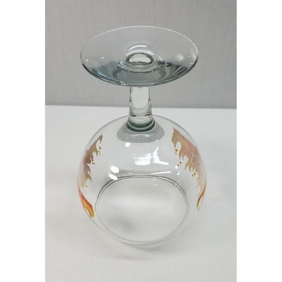vintage glass brandy snifter Fireside Peppermill advertising large 9" tall - Picture 5 of 5
